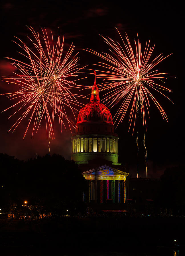 WV 150th Fireworks 01 Photograph by Thomas Dean Fine Art America