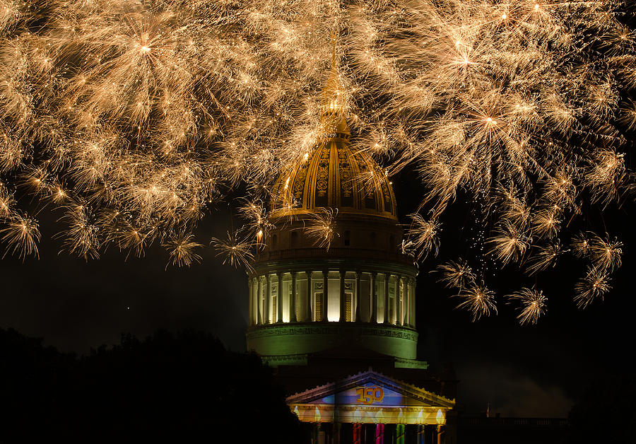 WV 150th Fireworks 02 Photograph by Thomas Dean Fine Art America