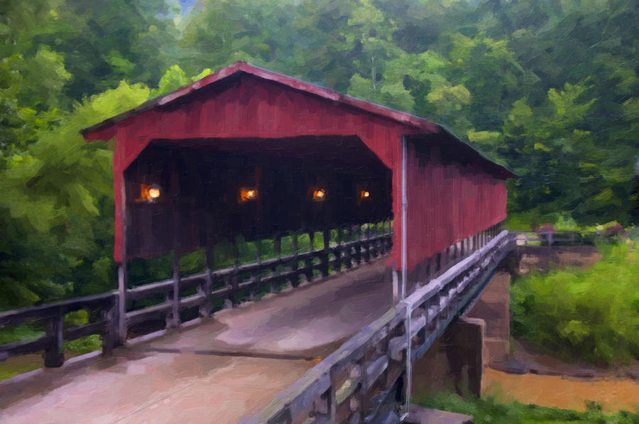 WV Covered Bridge Digital Art by Flees Photos