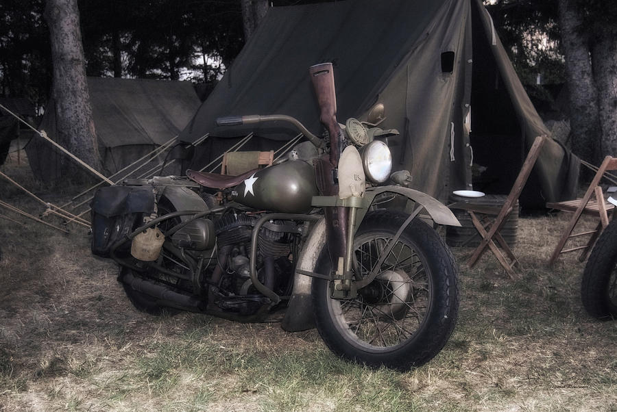 WW II Motorcycle Photograph by Thomas Woolworth