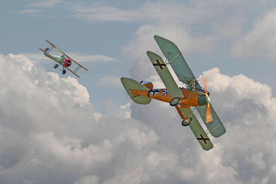 Airplane Digital Art - WW1 - Fighting Colours by Pat Speirs