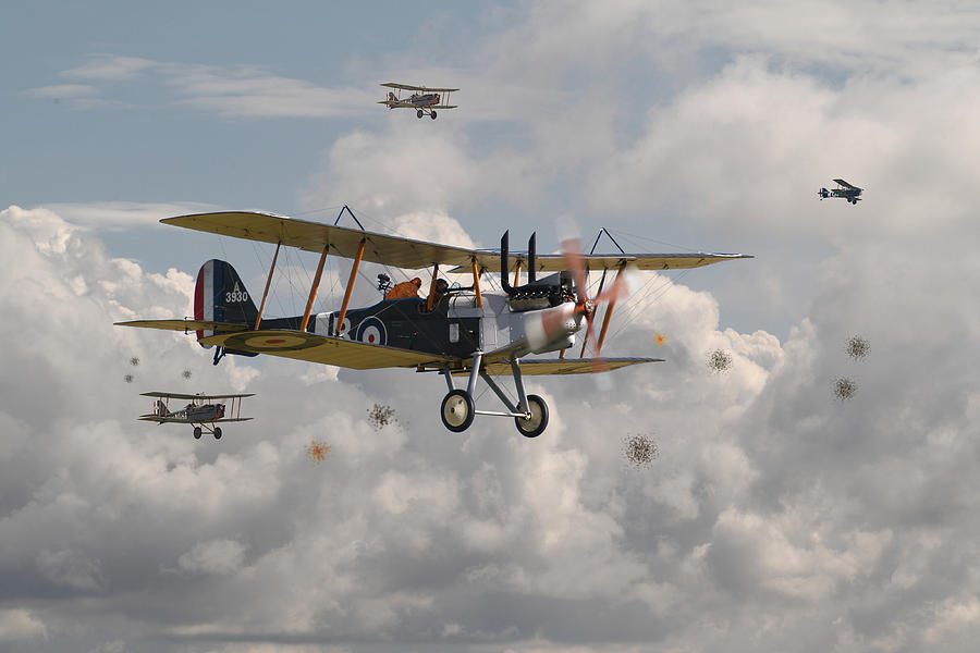 Airplane Digital Art - WW1 RE8 Aircraft by Pat Speirs