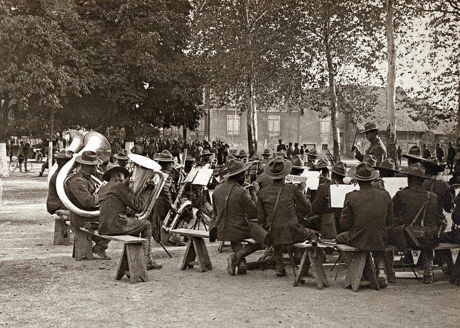 Wwi Band, 1918 Photograph by Granger Wwi Band, 1918 Photograph by Granger