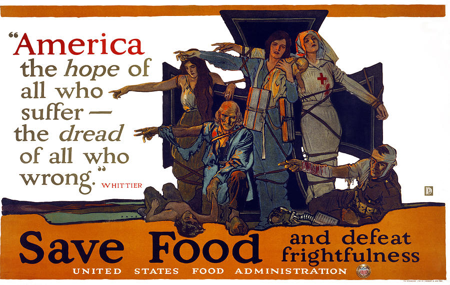 Wwi Food Supply, 1917 Painting by Granger