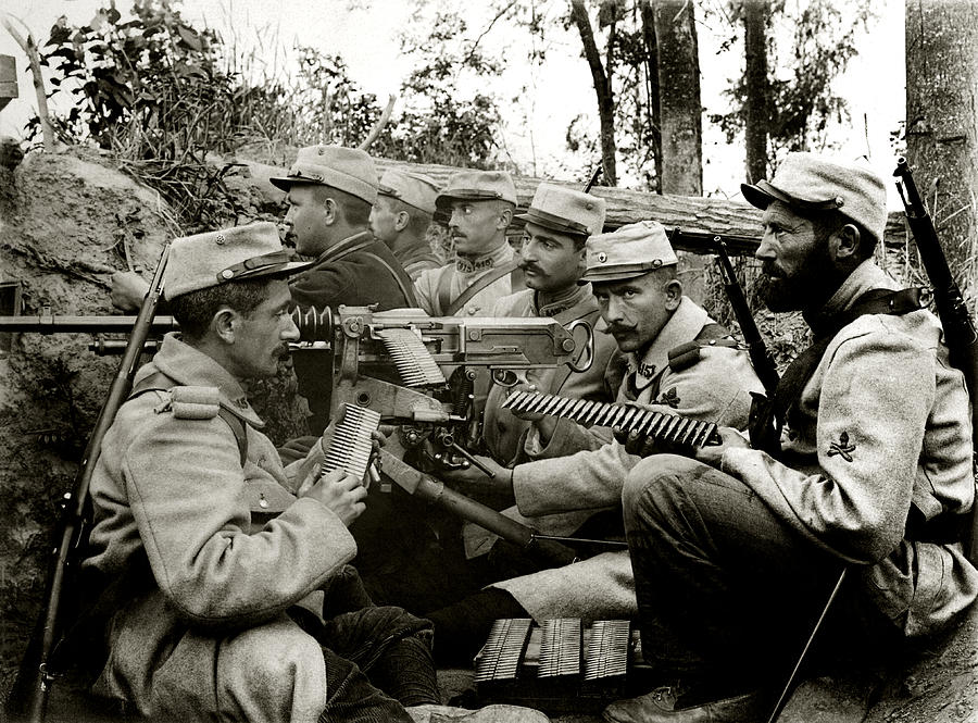 WWI French Machine Gun Crew Photograph by Historic Image