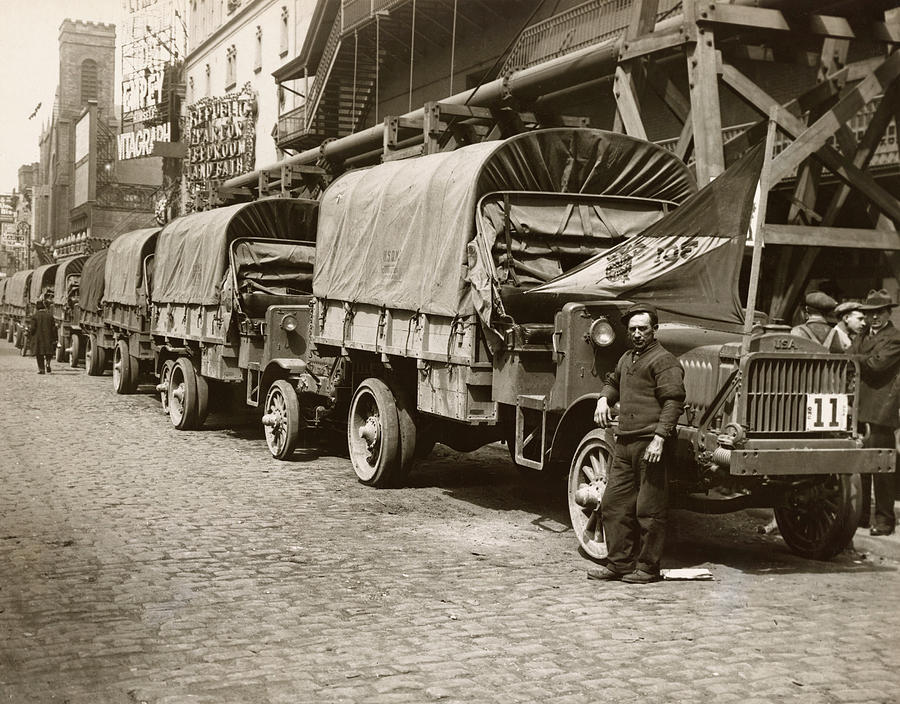 Wwi Liberty Trucks, 1918 Photograph by Granger