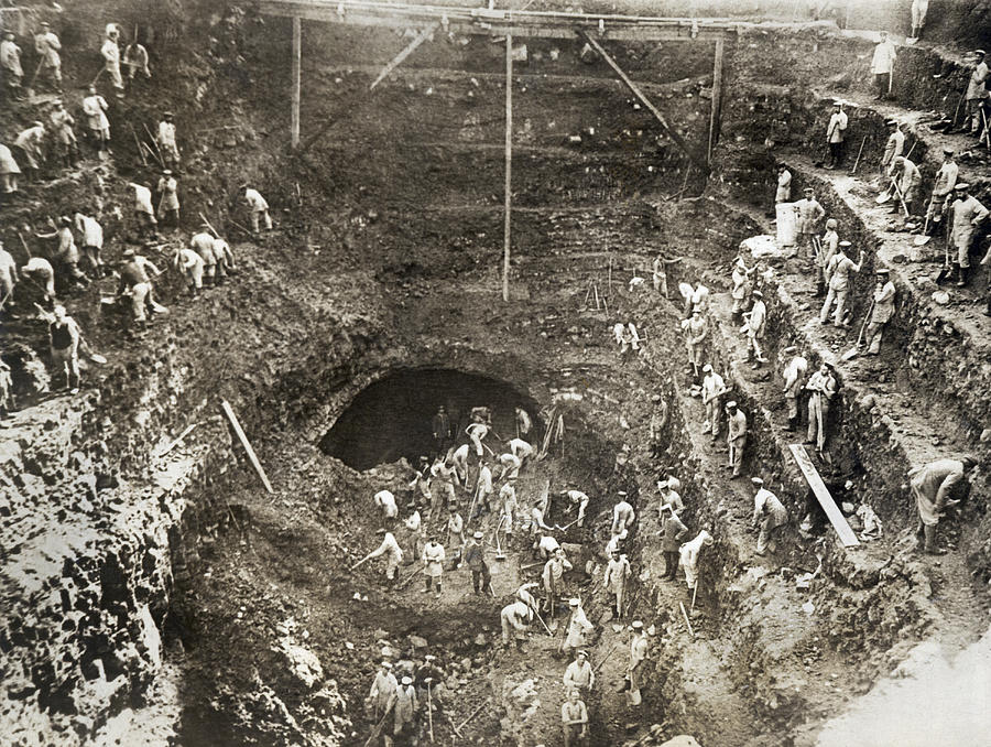 WWI Railway Tunnel Excavation Photograph by Underwood Archives