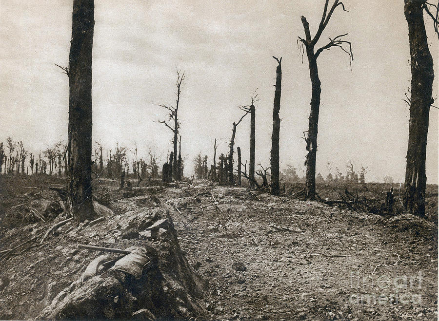 Wwi, Ruins Of Somme, 1916 Photograph by Photo Researchers