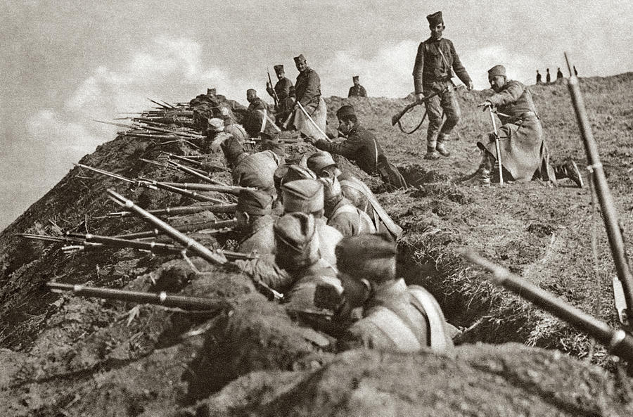 Wwi Serbian Trench Photograph by Granger
