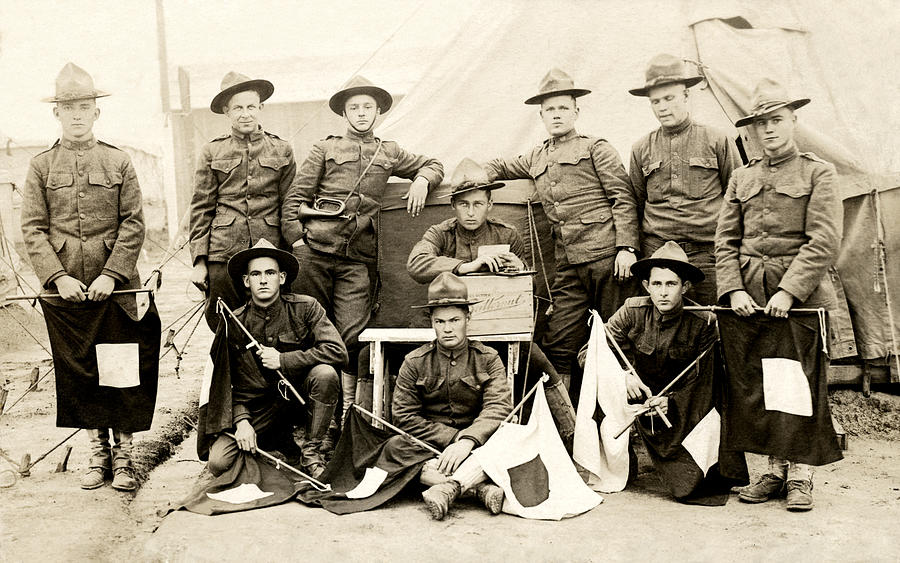 Vintage Photograph - WWI US Army Signal Corps by Historic Image