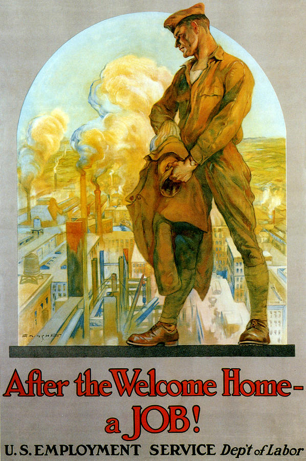 Wwi, U.s. Employment Service Poster Photograph by Science Source