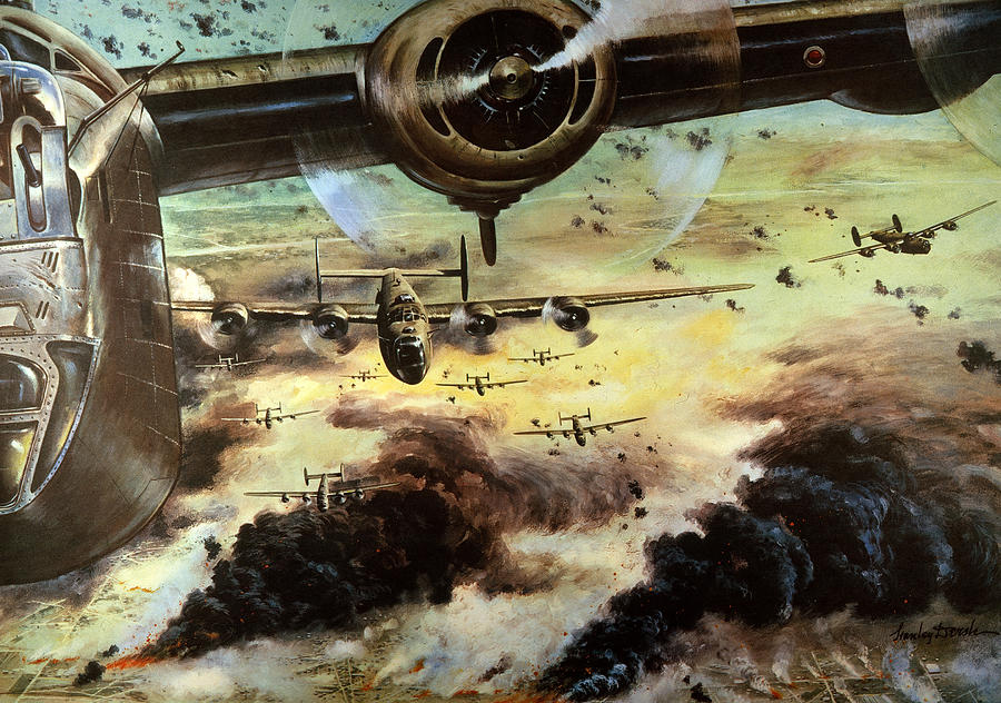 B-24 Air Raid, 1944 Photograph by Granger
