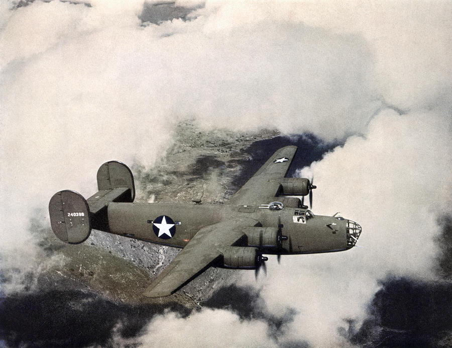 Airplane Photograph - Wwii B-24 Liberator, C1944 by Granger