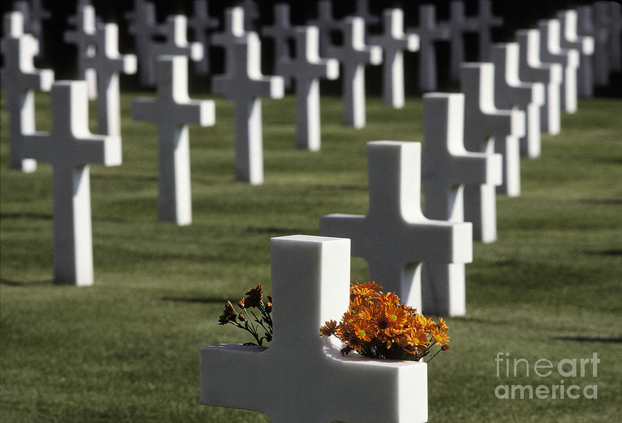 Wwii Cemetery, Italy Photograph by Ron Sanford