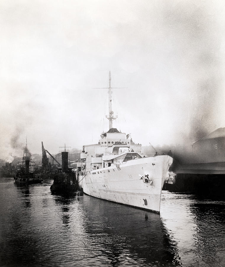 WWII Coast Guard Cutter Campbell Photograph by Historic Image