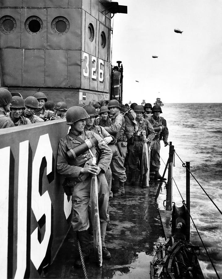 WWII D Day Landing Photograph by Historic Image