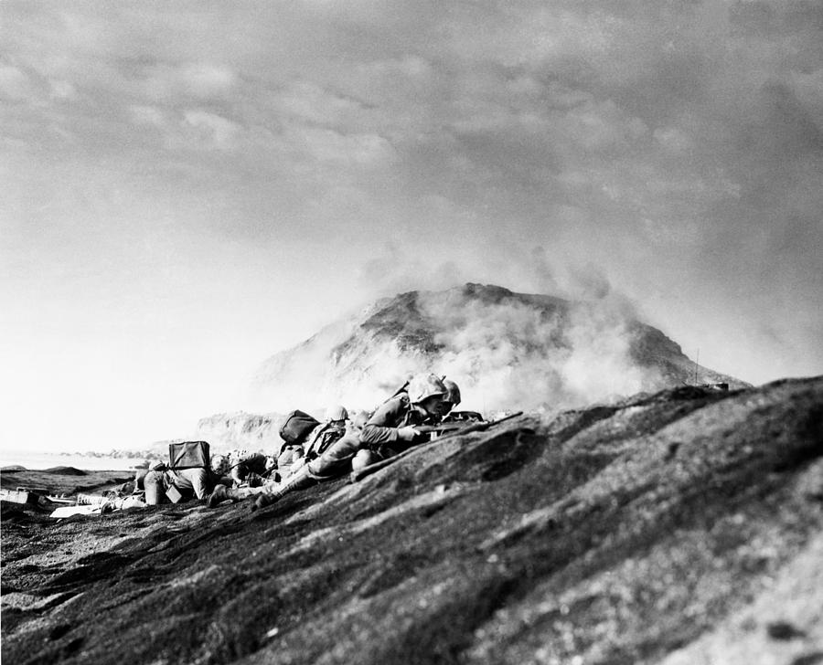 WWII Iwo Jima Beachhead  Photograph by Historic Image