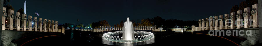 Washington Monument Photograph - WWII Memorial by Chuck Smith
