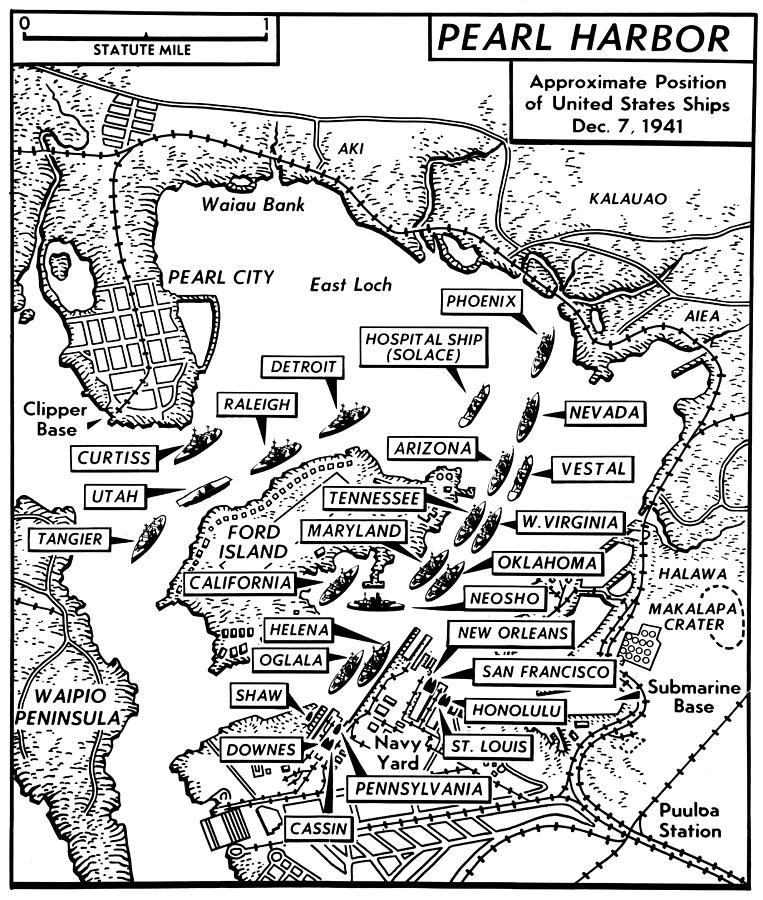 Wwii Pearl Harbor Map