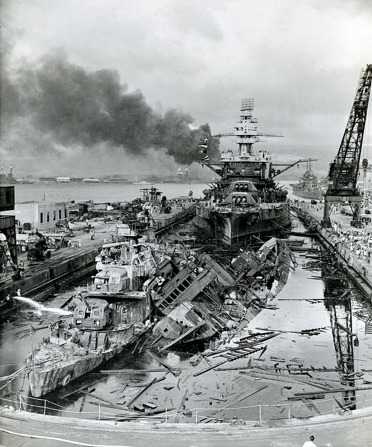 WWII Ruins of US Navy Drydock Photograph by Historic Image - Fine Art ...