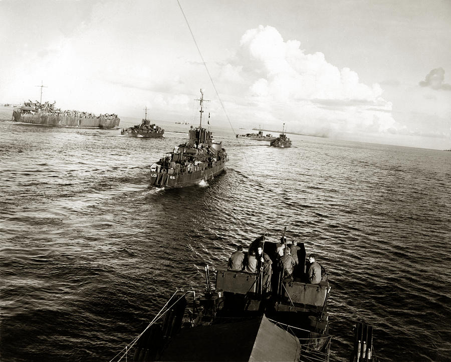 WWII US Navy in Philippine Waters Photograph by Historic Image