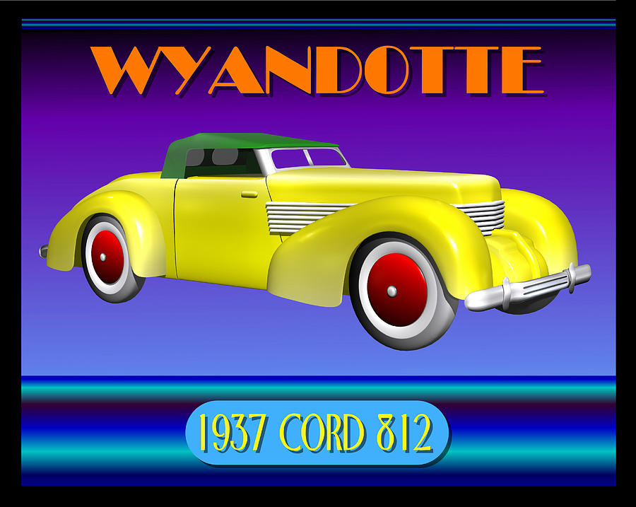 Wyandotte 1937 Cord 812 Digital Art by Stuart Swartz