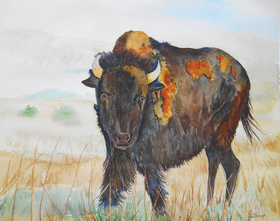 Wyoming - King of the Prairie Painting by Christine Lathrop