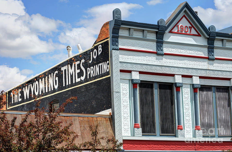 Wyoming Times Historic Newspaper Ghost Sign Photograph by Gary Whitton