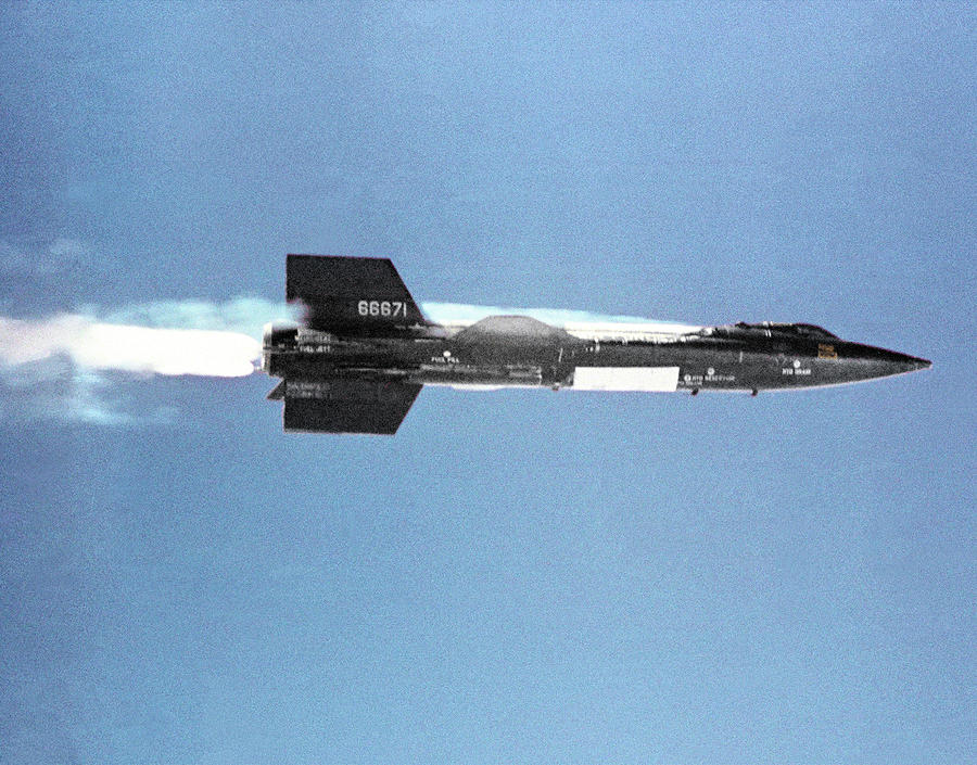 Airplane Photograph - X-15 Aircraft After Launch by Nasa