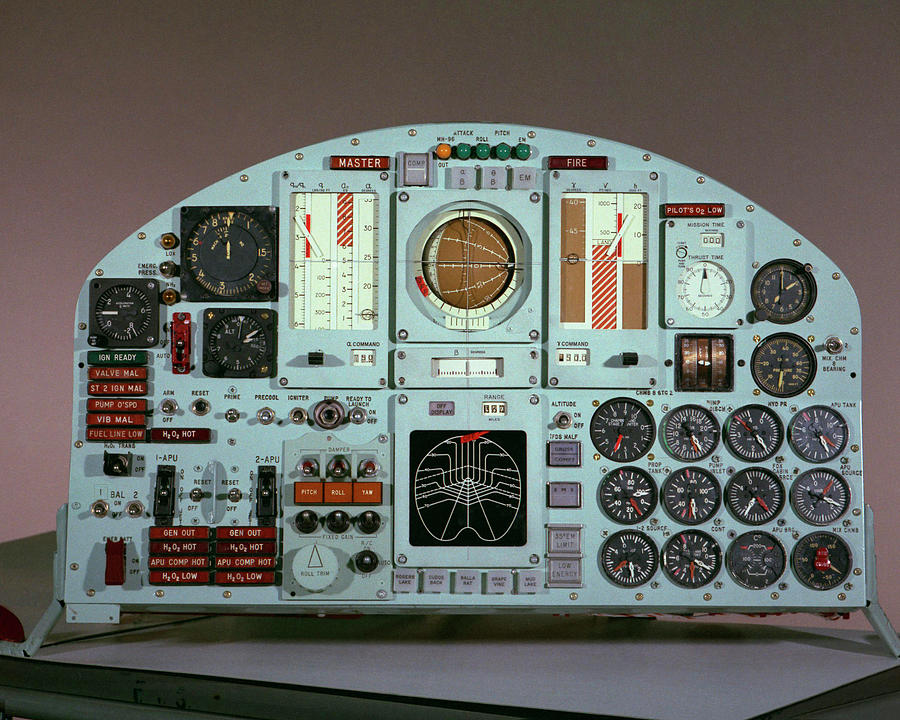 X-15 Aircraft Control Panel Photograph by Nasa