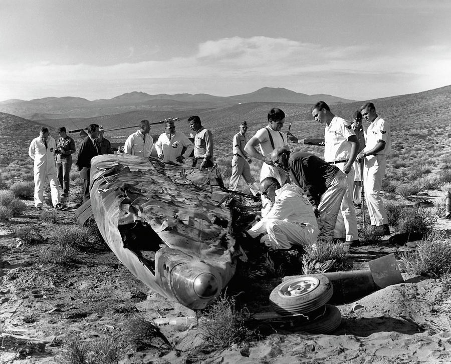 Airplane Photograph - X-15 Aircraft Crash Site by Nasa