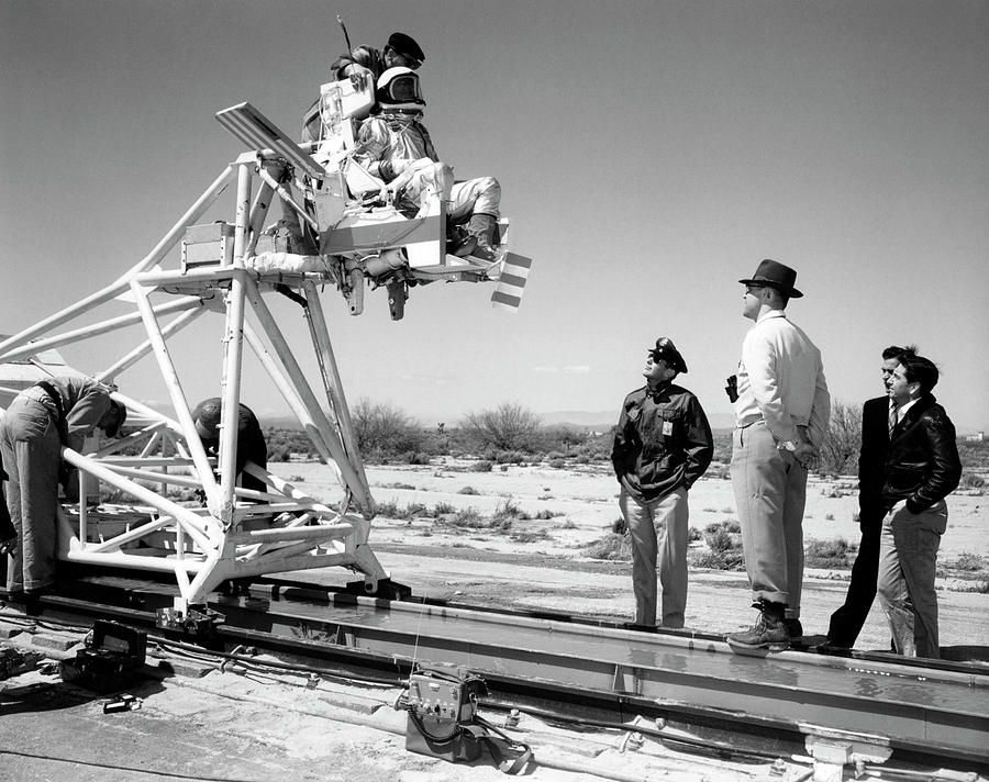 Desert Photograph - X-15 Aircraft Ejection Seat Tests by Nasa/usaf