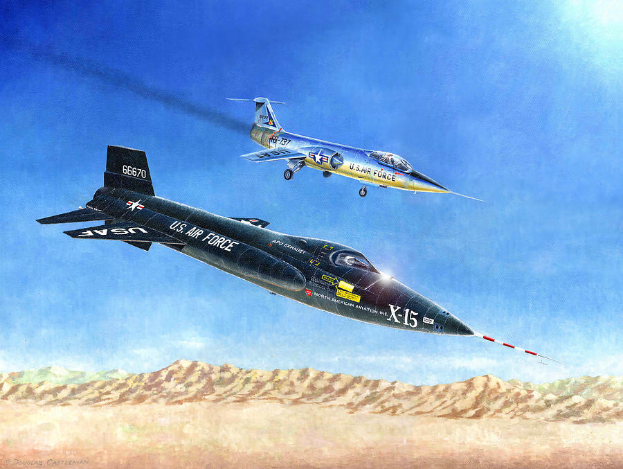 X-15 First Flight Painting by Douglas Castleman