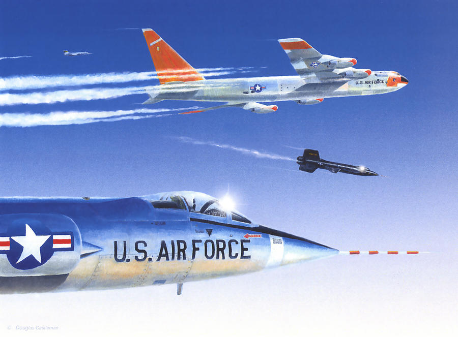 X-15 Launch Painting by Douglas Castleman