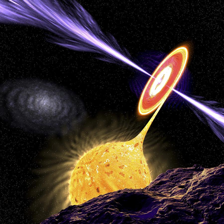 Space Photograph - X-ray binary system, artwork by Science Photo Library