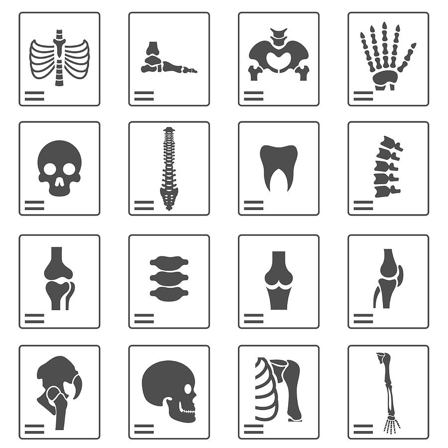 X ray icons Drawing by FingerMedium