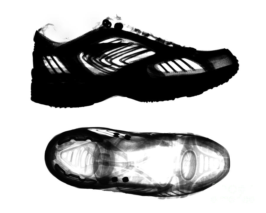 X-ray Of Athletic Shoe Photograph by Bert Myers
