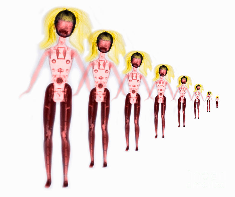 Doll Photograph - X-ray Of Barbie Dolls by Scott Camazine