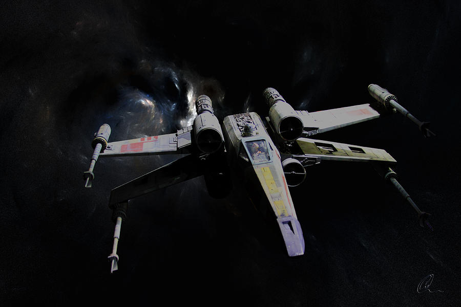 Star Wars Digital Art - X Wing Fighter 1 by Chris Thomas