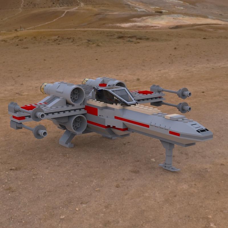 Star Wars Digital Art - X-Wing on the Ground by John Hoagland