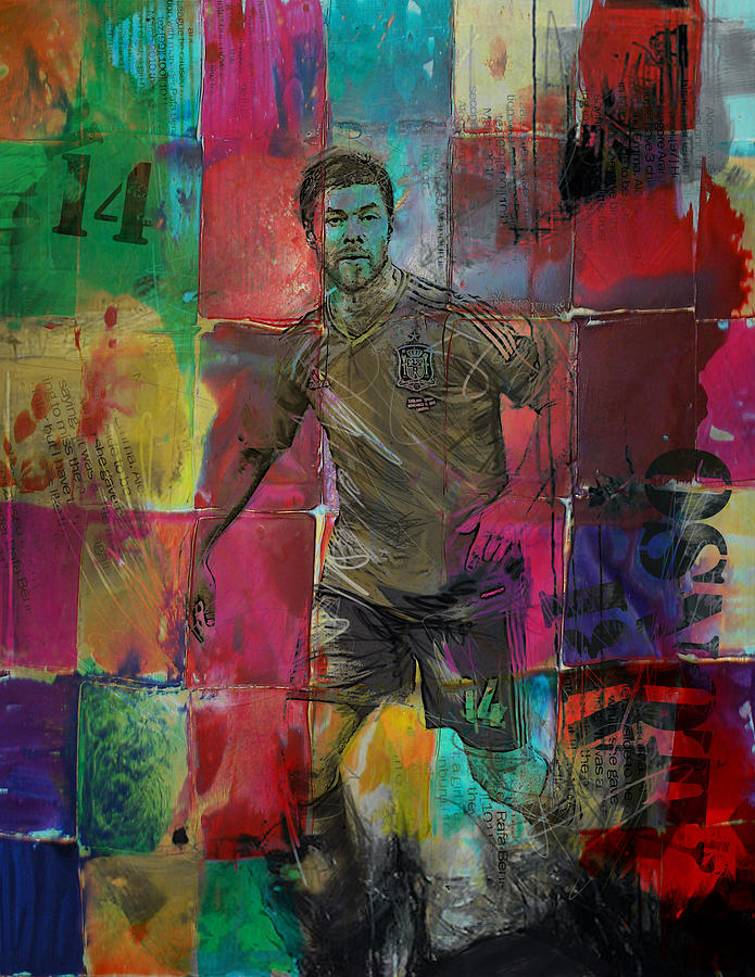 Xabi Alonso Painting - Xabi Alonso - C by Corporate Art Task Force Xabi Alonso Painting - Xabi Alonso - C by Corporate Art Task Force