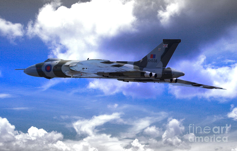 Vulcan Bomber Images Digital Art - Xh558 by Airpower Art