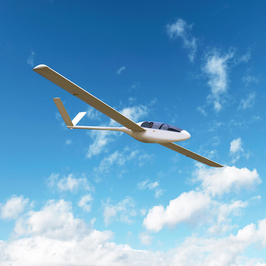 XL glider airplane soaring Photograph by Sharply_done