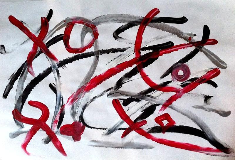 Abstract Painting - XOs by Vanessa Carpenter