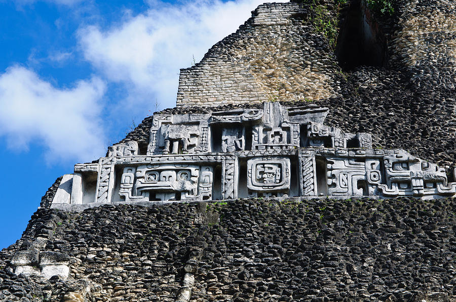 Xunantunich Belize Mayan Temple Close Up of Frieze Photograph by Brandon Bourdages