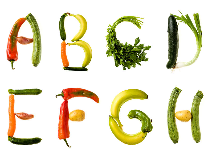 XXL Healthy Food Alphabet Photograph by Photovideostock