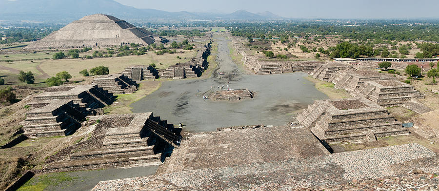 XXL: Panoramic of the Teotihuacan Pyramids in Mexico Photograph by OGphoto