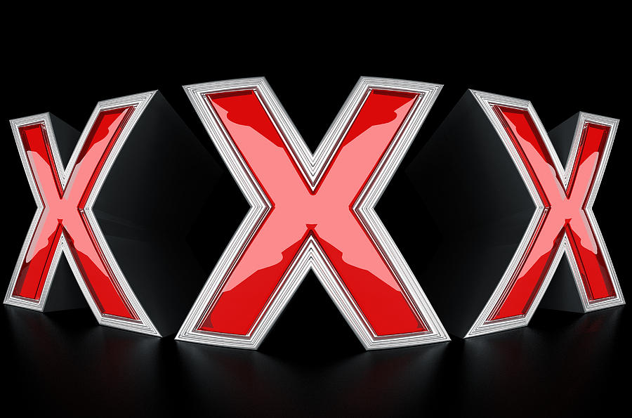 XXX letters on black background Photograph by Atomic Imagery