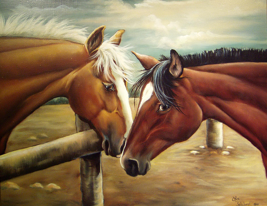 Horse Painting - Ya Dont Say by Lori Salisbury
