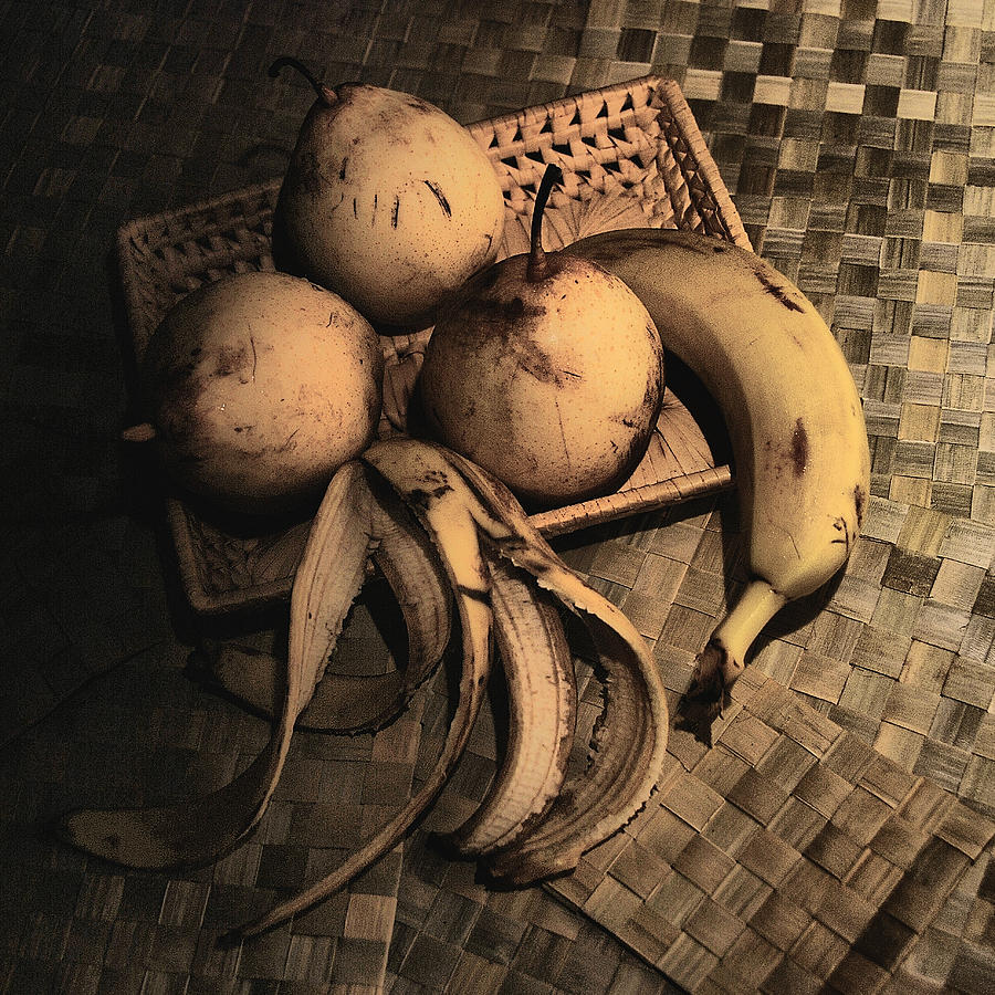 Ya pears and banana Photograph by Andrei SKY